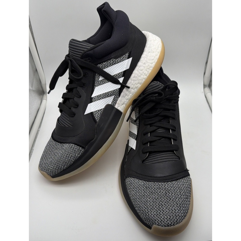 Adidas Marquee Boost Low Black Gum Men's Sz 12 Black & Gray
